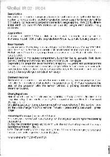 Rollei IR 04 - Remote Control manual. Camera Instructions.